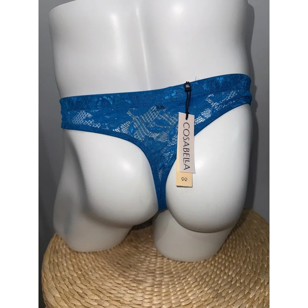 Cosabella Never Say Never Men's Classic G-String Udaipur‎ Blue Lace Thong L